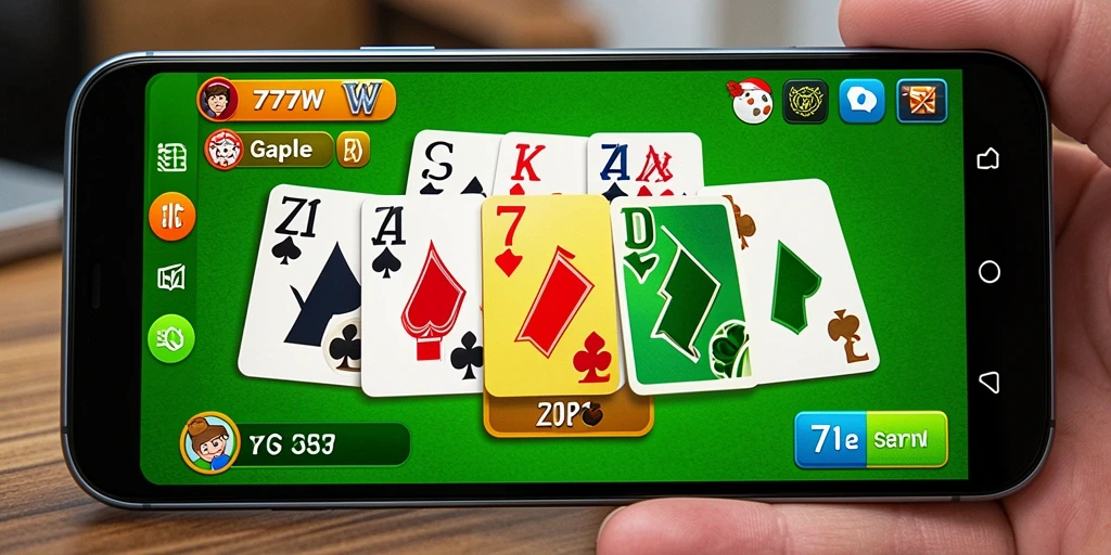Gameplay seru Gaple di 7777W dengan grafis menawan.