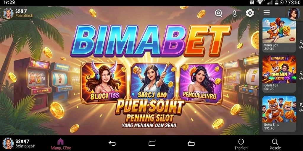 Tangkapan layar gameplay BIMABET menampilkan putaran slot yang mendebarkan.