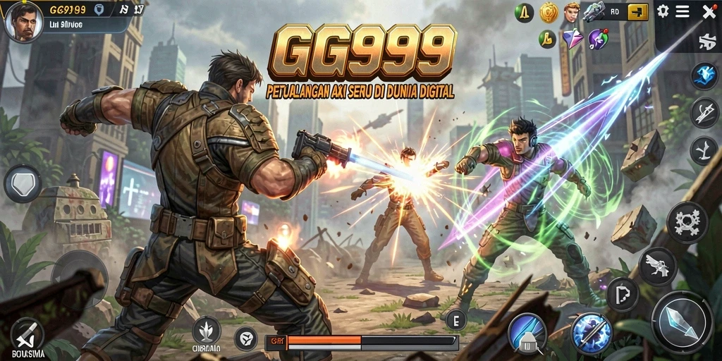 Tampilan gameplay GG999 yang menegangkan dan penuh aksi.