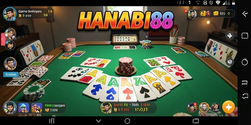 Tampilan gameplay seru di HANABI88 saat bermain Gaple.