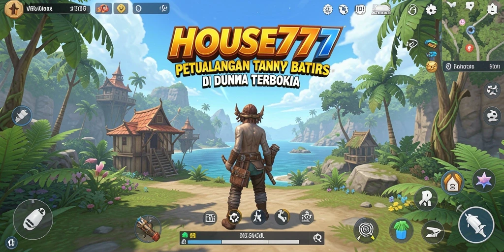 Screenshot menunjukkan pemain menjelajahi dunia terbuka yang luas.