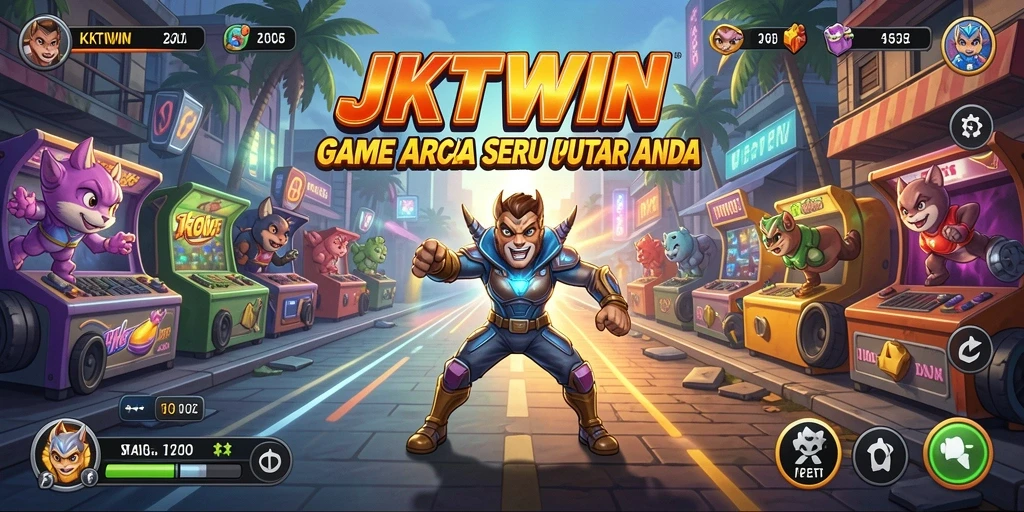 Screenshot gameplay JKTWIN yang menampilkan aksi seru di level Arcade.