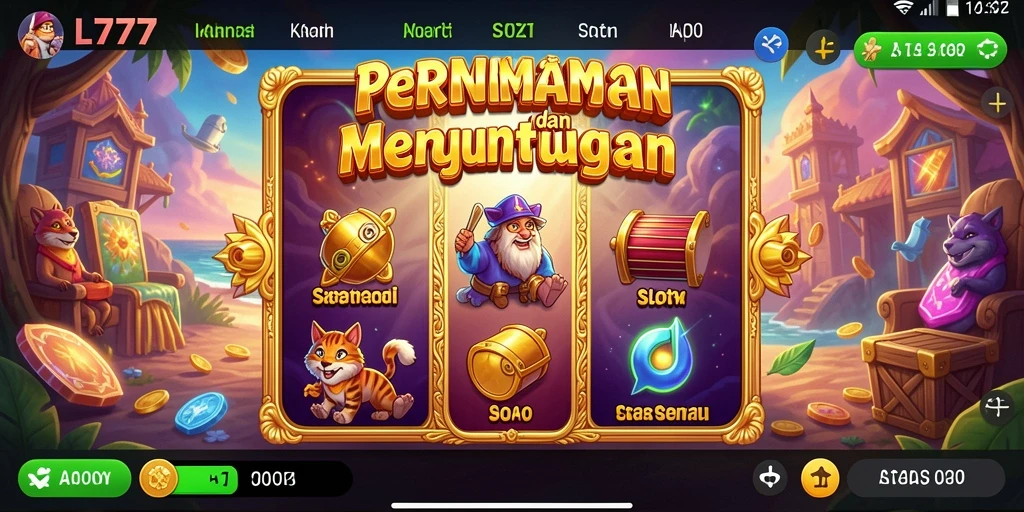 Screenshot L777 menunjukkan aksi seru permainan Slot dengan grafis menarik.