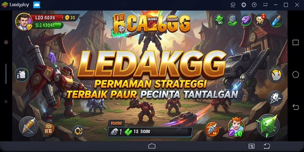 Tampilan gameplay strategis yang mendebarkan di LEDAKGG.