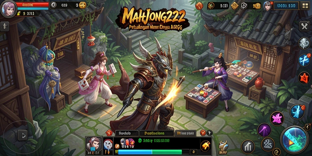 Tampilan seru dari gameplay ARPG MAHJONG222 yang menantang.