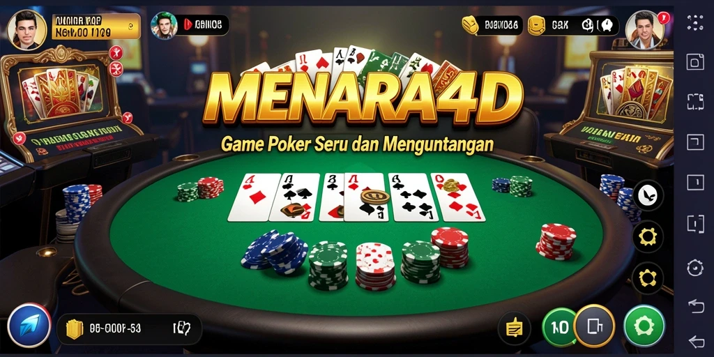 Gameplay menarik dari MENARA4D menunjukkan keseruan permainan Poker.