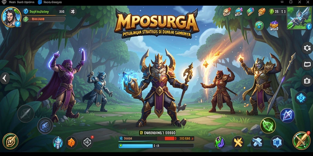 Tampilan gameplay MPOSURGA dalam membangun kerajaan yang strategis.