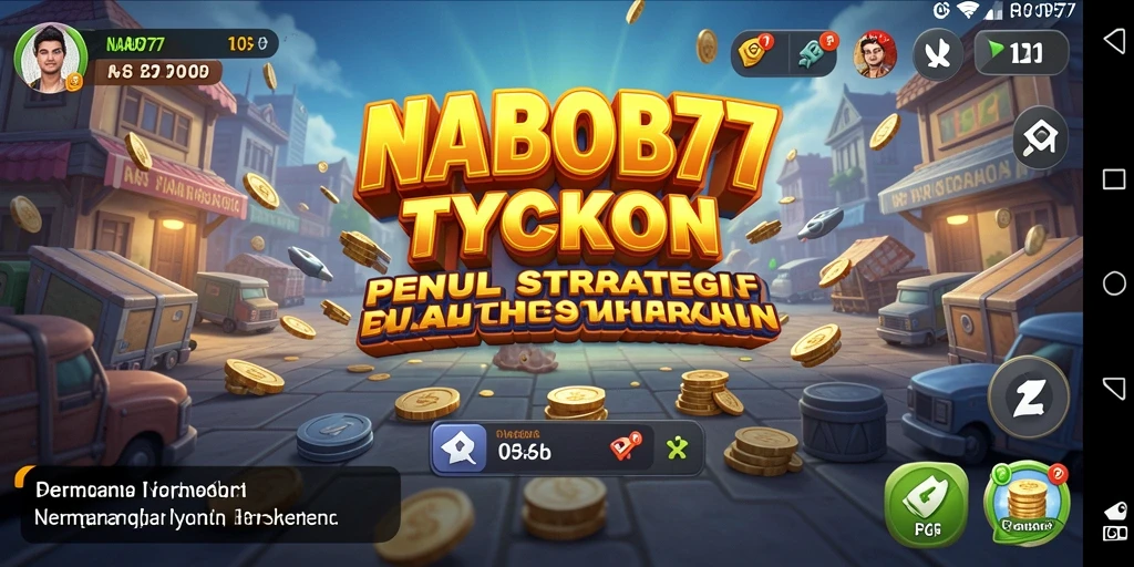 Tangkapan layar gameplay NABOB77 menampilkan aksi manajemen bisnis.