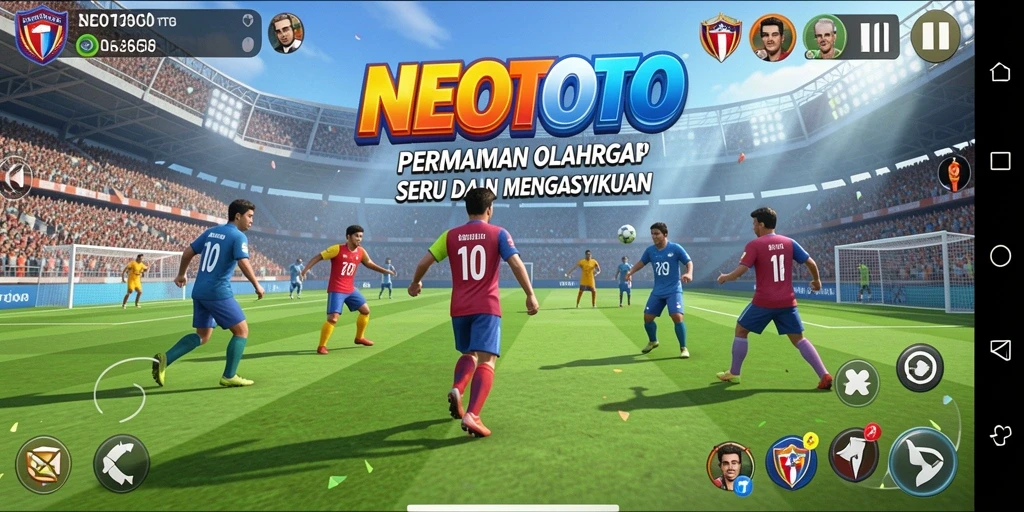 Tampilan gameplay seru NEOTOTO dengan berbagai olahraga.