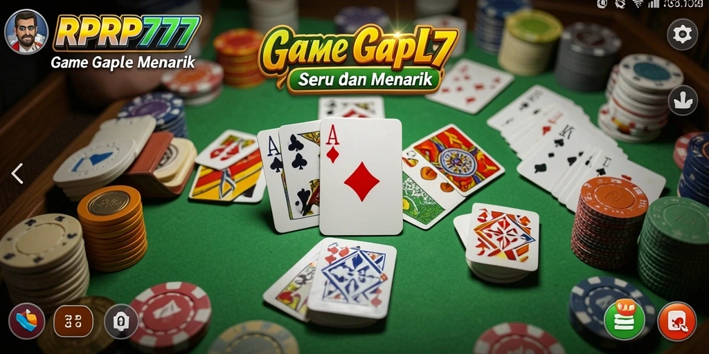 Tampilan gameplay Gaple RPRP777 yang seru dan interaktif.