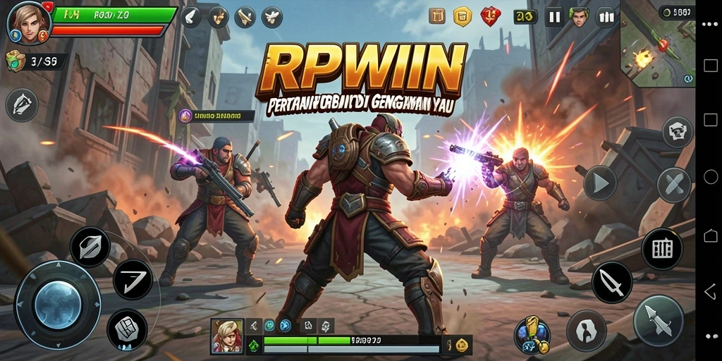Screenshot RPWIN menampilkan aksi pertarungan mendebarkan dengan grafis menawan.