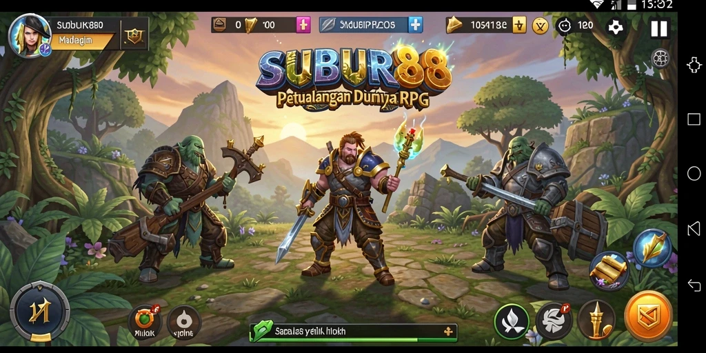 Tampilan gameplay SUBUR88 dengan karakter dan dungeon yang menakjubkan.