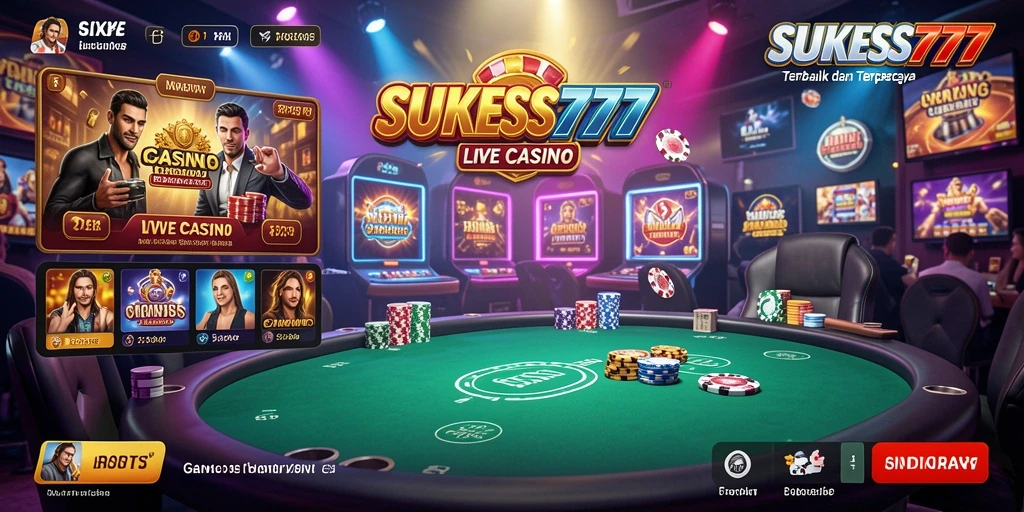 Tampilan gameplay Live Casino yang menarik dan interaktif di SUKSES777.