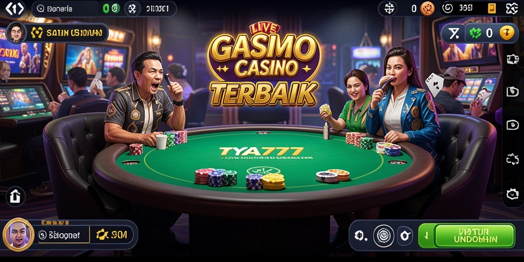 Tampilan gameplay Live Casino TYA777 dengan dealer profesional dan permainan interaktif.