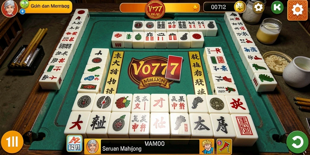 Screenshot VO777 menampilkan gameplay Mahjong yang seru dan menantang.