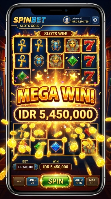 Tampilan utama aplikasi spinbet yang menarik dan mudah dinavigasi.